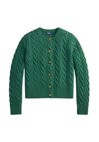 Polo Ralph Lauren Kardigan 211972104502 Zielony Regular Fit. Typ kołnierza: polo. Kolor: zielony. Materiał: wełna #5