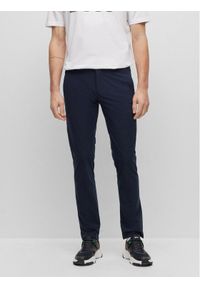 BOSS - Boss Spodnie materiałowe 50487561 Granatowy Slim Fit. Kolor: niebieski. Materiał: materiał