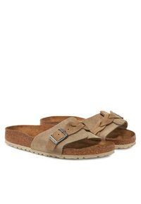 Birkenstock Klapki Oita 1028056 Brązowy. Kolor: brązowy. Materiał: skóra, zamsz #5