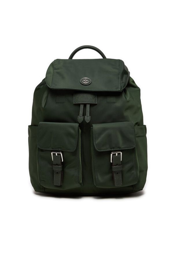 Tory Burch Plecak Virginia Flap Backpack 85061 Zielony. Kolor: zielony. Materiał: materiał