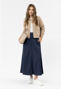 Volcano - Długa spódnica jeansowa G-TEXI. Okazja: na co dzień. Materiał: jeans. Długość: długie. Sezon: lato. Styl: casual, klasyczny #1