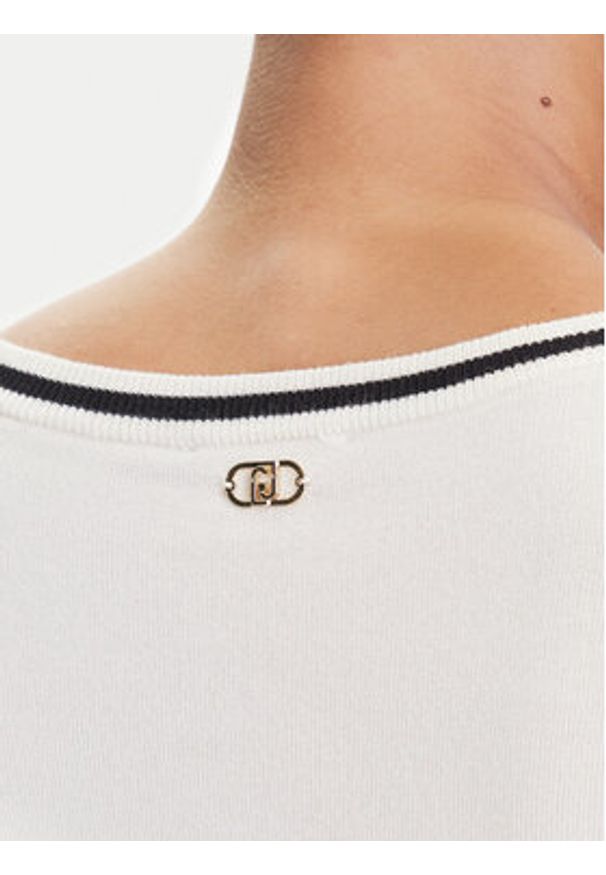 Liu Jo Sport Sweter TF5209 MS49I Écru Regular Fit. Materiał: wiskoza. Styl: sportowy