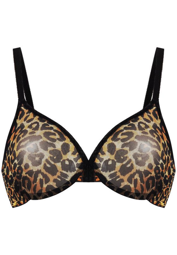 Gossard Biustonosz z fiszbiną Glossies Leopard 13101 Brązowy. Kolor: brązowy. Materiał: syntetyk