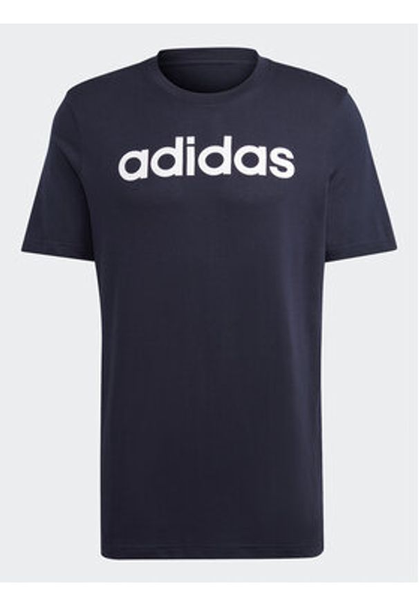 Adidas - adidas T-Shirt Essentials Single Jersey Linear Embroidered Logo T-Shirt IC9275 Niebieski Regular Fit. Kolor: niebieski. Materiał: bawełna