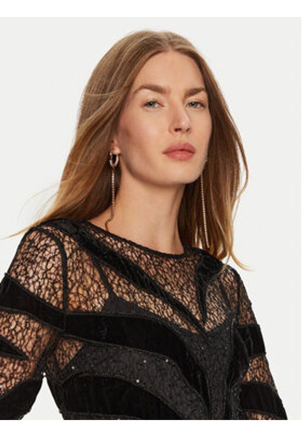 Marciano Guess Sukienka koktajlowa 4BGK93 6279A Czarny Regular Fit. Kolor: czarny. Materiał: wiskoza, syntetyk. Styl: wizytowy