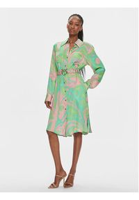 Pinko Sukienka koszulowa 103084 A1PE Zielony Regular Fit. Kolor: zielony. Materiał: wiskoza. Typ sukienki: koszulowe #6