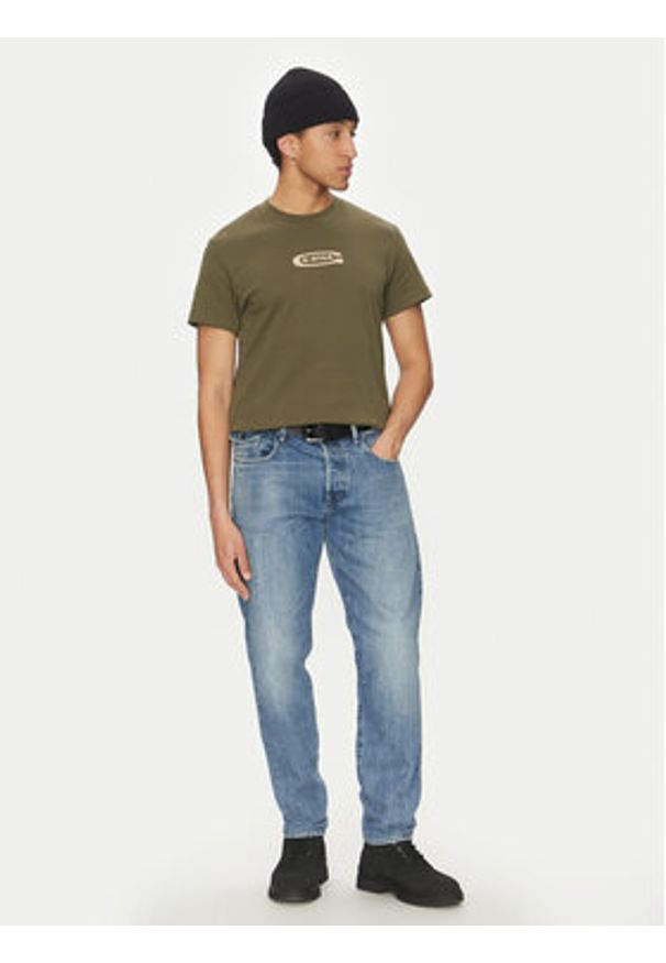 G-Star RAW - G-Star Raw T-Shirt Old Skool D25967-C812 110 Zielony Regular Fit. Kolor: zielony. Materiał: bawełna
