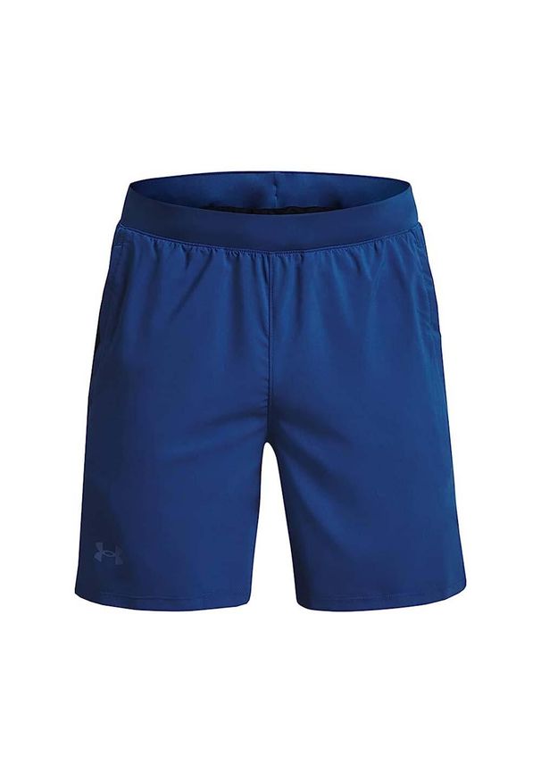 Spodenki do biegania męskie Under Armour Launch Sw 7''. Kolor: niebieski, wielokolorowy, czarny. Sport: bieganie