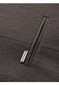 Ombre Clothing - Męska elegancka kamizelka w jodełkę SLIM FIT - grafitowa V2 - Rozmiar: M. Okazja: na spotkanie biznesowe, do pracy, na co dzień. Typ kołnierza: golf. Kolor: szary. Materiał: tkanina, wiskoza, poliester, materiał, elastan. Wzór: jodełka. Styl: elegancki #8