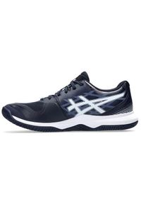 Buty siatkarskie męskie Asics Gel-tactic 12. Zapięcie: sznurówki. Kolor: niebieski. Materiał: guma, syntetyk, tkanina, materiał. Szerokość cholewki: normalna