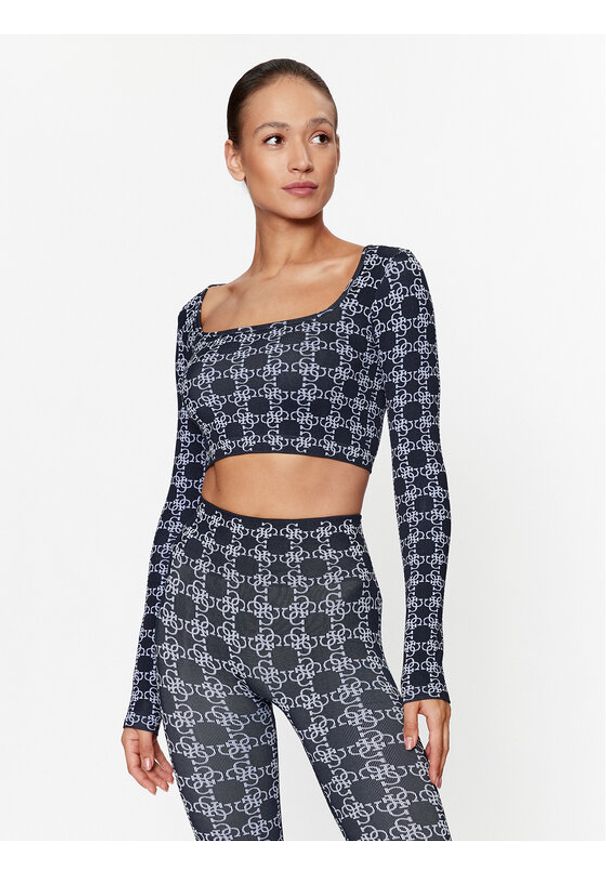 Guess Top V3BP05 ZZ04N Écru Slim Fit. Materiał: syntetyk