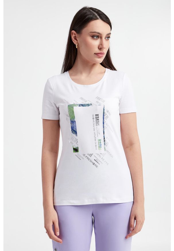 Sportalm - T-shirt damski Toulouse SPORTALM. Materiał: bawełna. Wzór: nadruk
