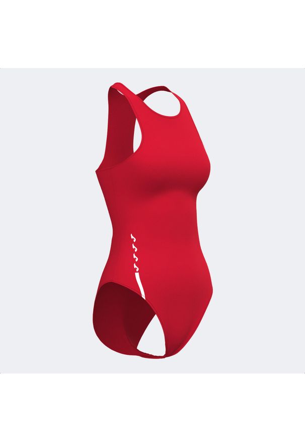 Dziewczęcy jednoczęściowy kostium kąpielowy Joma Shark III. Kolor: czerwony. Materiał: poliamid