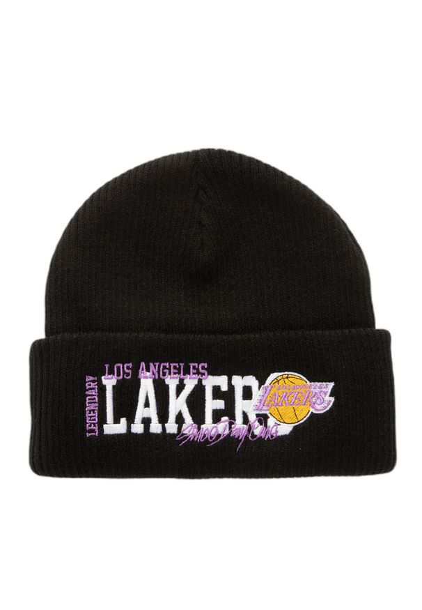 Czapka z dzianiny Mitchell & Ness Billboard Los Angeles Lakers. Kolor: czarny. Materiał: dzianina. Sezon: zima. Styl: vintage