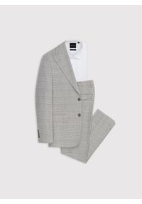 Pako Lorente - PAKO LORENTE – Szary garnitur męski w kratkę. Kolor: szary. Materiał: wiskoza, poliester, elastan. Wzór: kratka #7