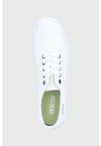 Big-Star - Big Star Tenisówki damskie kolor biały. Nosek buta: okrągły. Zapięcie: sznurówki. Kolor: biały. Materiał: guma #2