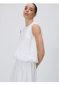 Reserved - Bluzka z lyocellem - złamana biel. Materiał: tkanina #1