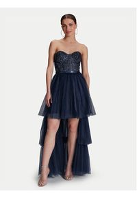 Hey Kyla Sukienka wieczorowa 5AI073HK Granatowy Regular Fit. Kolor: niebieski. Materiał: syntetyk. Styl: wizytowy #4