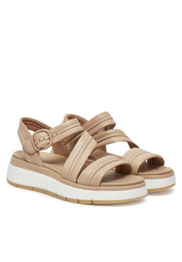 Clarks Sandały Tuscan Strap 26181475 Beżowy. Kolor: beżowy. Materiał: skóra