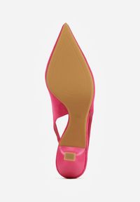 Renee - Fuksjowe Czółenka Slingback VICES na Kaczuszce Anatera. Okazja: na co dzień. Zapięcie: bez zapięcia. Kolor: różowy. Materiał: zamsz, jeans. Obcas: na szpilce. Styl: casual, elegancki. Wysokość obcasa: średni #2