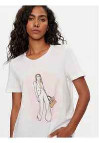 Vero Moda T-Shirt Petra 10308694 Biały Regular Fit. Kolor: biały. Materiał: bawełna #5