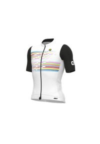 ALÉ CYCLING - Koszulka rowerowa męska Alé Maglia MC Logo. Kolor: wielokolorowy, czarny, biały