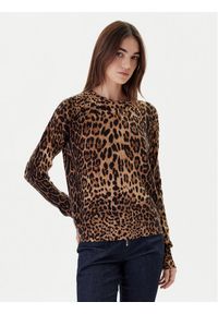 ViCOLO Sweter 22061F Brązowy Regular Fit. Kolor: brązowy. Materiał: wełna #1