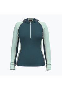 Bluza damska Smartwool Classic Thermal Merino Base Layer 1/2 Zip Hoodie Boxed. Kolor: zielony