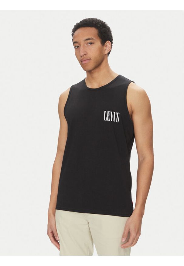 Levi's® Tank top Graphic Rower A7642-0004 Czarny Regular Fit. Kolor: czarny. Materiał: bawełna