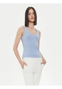 4f - 4F Top 4FWSS24TSLEF041 Błękitny Slim Fit. Kolor: niebieski. Materiał: bawełna #1