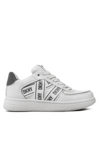 DKNY Sneakersy Olicia K4205683 Biały. Kolor: biały. Materiał: skóra