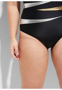 bonprix - Kostium kąpielowy ze wstawkami, wysoki stopień modelowania sylwetki. Kolor: czarny. Materiał: materiał #3