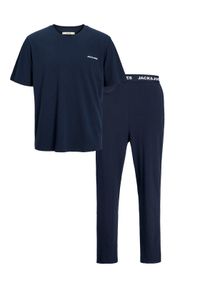 Jack & Jones - Jack&Jones Piżama Everest 12273633 Granatowy Standard Fit. Kolor: niebieski. Materiał: bawełna