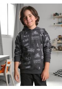 Sinsay - Bluza z kapturem - szary. Typ kołnierza: kaptur. Kolor: szary #1