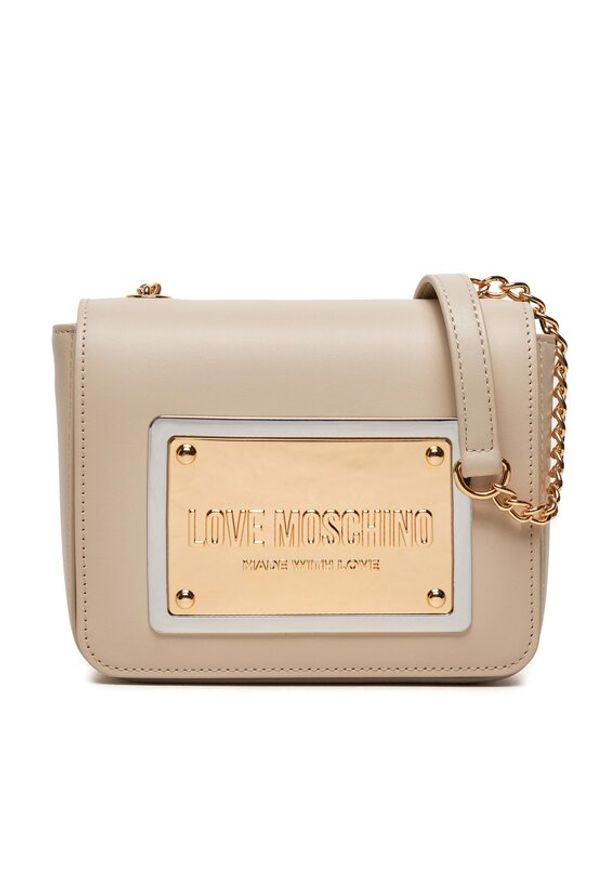 Love Moschino - LOVE MOSCHINO Torebka JC4357PP0IK1211A Beżowy. Kolor: beżowy. Materiał: skórzane