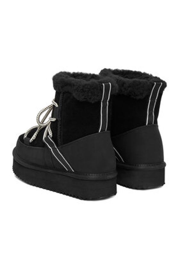 DeeZee Śniegowce DZN-024 Czarny. Kolor: czarny. Materiał: skóra, zamsz