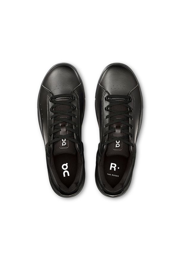 On - ON THE ROGER Advantage Black | Black Sneakersy męskie. Okazja: na co dzień. Kolor: czarny. Materiał: materiał, jeans. Wzór: jednolity. Sport: tenis