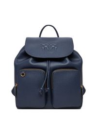 Pinko - PINKO Plecak Carrie Backpack PE 25-26 PLTT 104351 A29Q Granatowy. Kolor: niebieski. Materiał: skóra