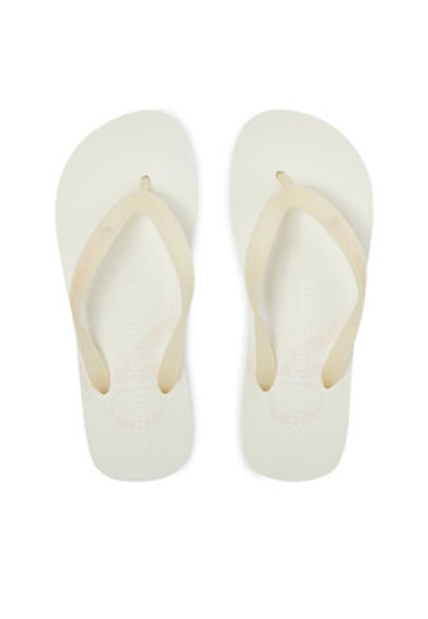 Calvin Klein Jeans Japonki Beach Sandal Flatform YW0YW01620 Écru. Materiał: syntetyk