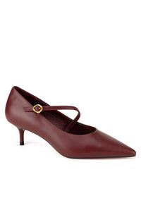 Gino Rossi - GINO ROSSI Czółenka LILIAN-526-1 Bordowy. Kolor: czerwony. Materiał: skóra. Obcas: na szpilce #4
