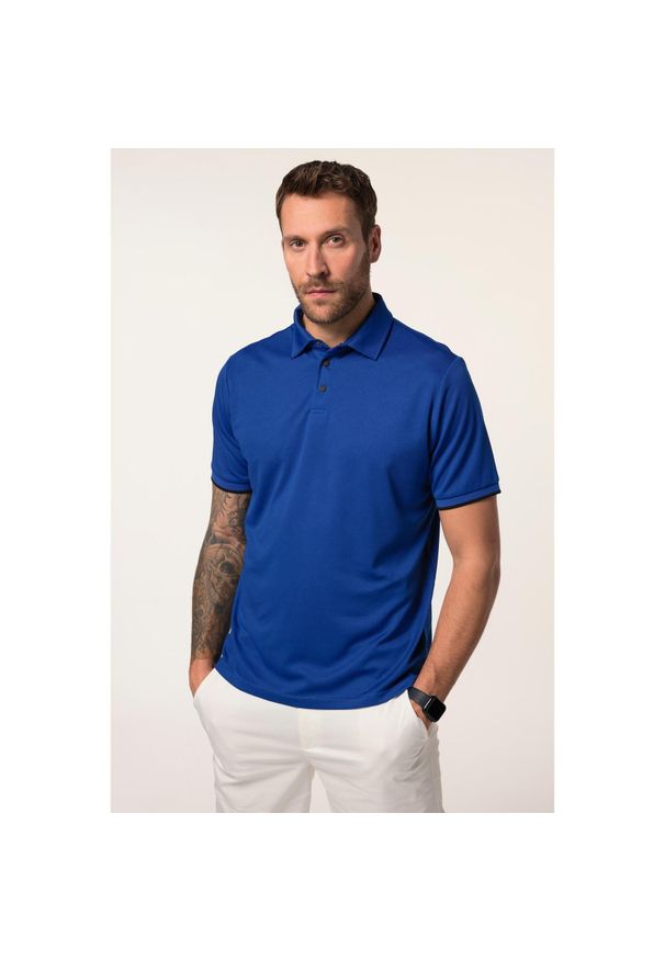 JAY-PI - Męska Koszulka polo golf rękaw 1/2 zatrzaski do rozm. 7XL. Typ kołnierza: polo, golf. Kolekcja: plus size. Kolor: niebieski. Materiał: poliester, materiał. Styl: sportowy