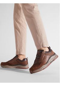 skechers - Skechers Sneakersy Treno 66204/CDB Brązowy. Kolor: brązowy. Materiał: skóra, nubuk #3