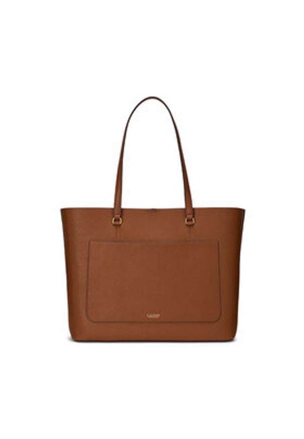 Lauren Ralph Lauren Torebka 431911655002 Brązowy. Kolor: brązowy. Materiał: skórzane