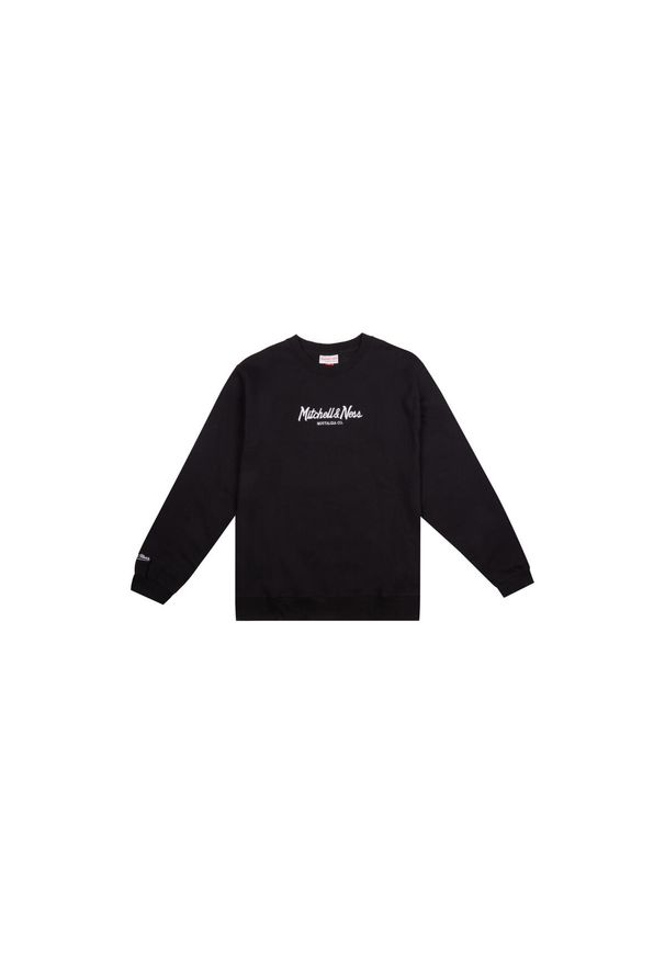 Bluza Mitchell & Ness pinscript crew. Kolor: czarny. Wzór: haft