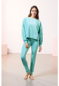 Etam - Bluza piżamowa LAZ. Kolor: zielony. Długość rękawa: długi rękaw. Długość: długie #3