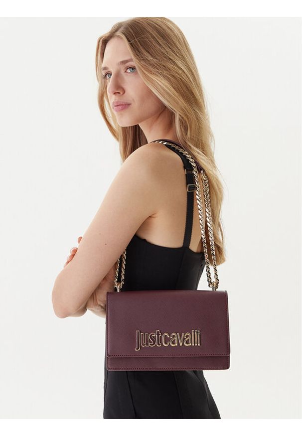 Just Cavalli Torebka 79RA4BBA Fioletowy. Kolor: fioletowy. Materiał: skórzane