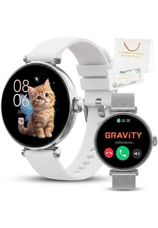 Gravity Zegarek dziecięcy SMARTWATCH GRAVITY GT26-8 SR/SR/WH. Rodzaj zegarka: smartwatch