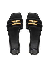 Elisabetta Franchi Klapki SA72L61E2 Czarny. Kolor: czarny. Materiał: zamsz, skóra #6