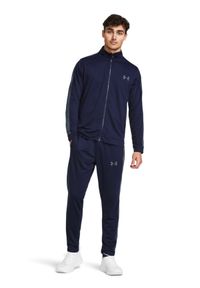 Komplet dresowy męski Under Armour UA Knit Track Suit - granatowy. Kolor: niebieski. Materiał: dresówka. Wzór: gładki. Styl: klasyczny #1