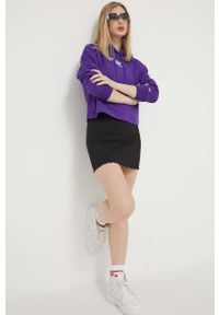 Tommy Jeans bluza damska kolor fioletowy z kapturem z nadrukiem. Typ kołnierza: kaptur. Kolor: fioletowy. Materiał: bawełna, dzianina. Długość rękawa: długi rękaw. Długość: długie. Wzór: nadruk #3